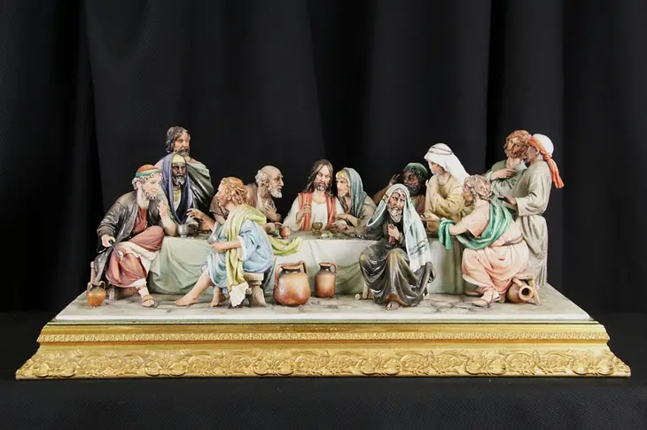 Capodimonte Italian Porcelain Last Supper, Luciano Cazzola Numbered 19 of 1500