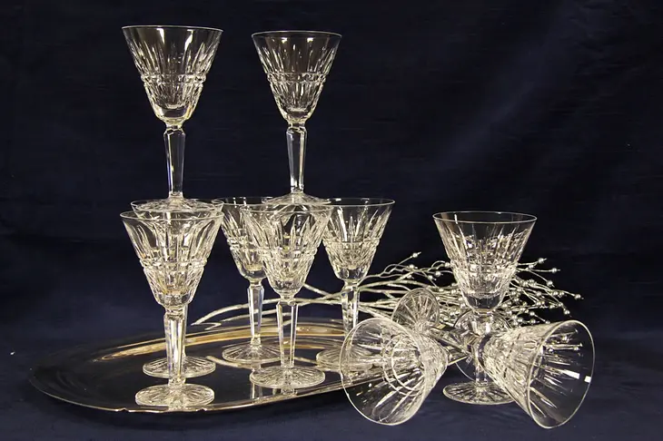 Set of 10 Waterford Glenmore Wine Goblets