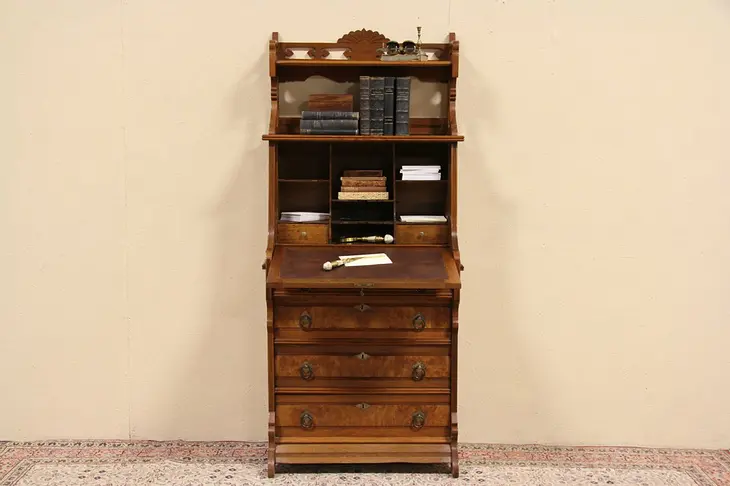 Eastlake 1875 Victorian Antique Secretary Desk