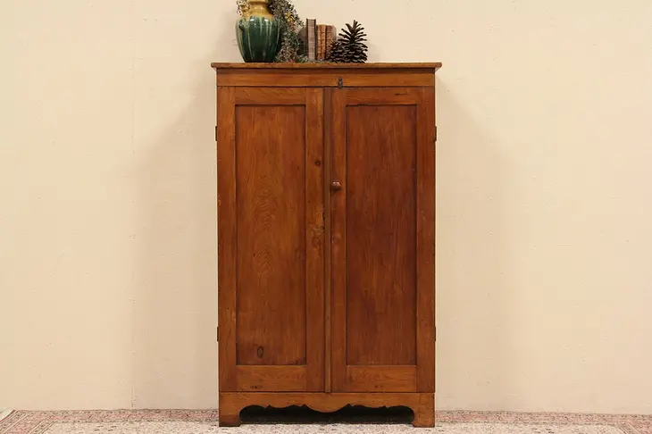 Butternut 1890's Antique Country Pantry Cupboard