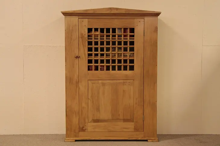 Country Pine Antique Jailhouse Cupboard