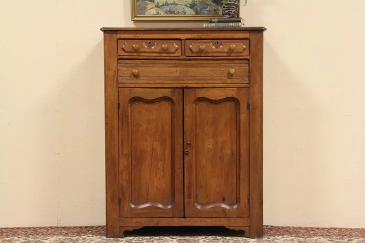 Country 1870 Antique Jelly Cupboard
