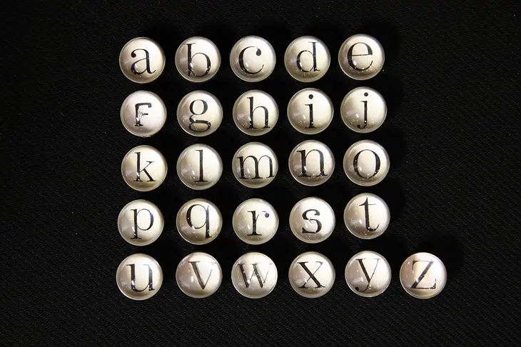 Set of 26 Vintage Alphabet Knobs or Pulls