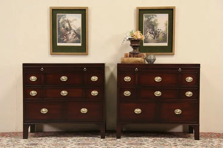 Pair of Kindel Vintage Mahogany Chests or Nightstands