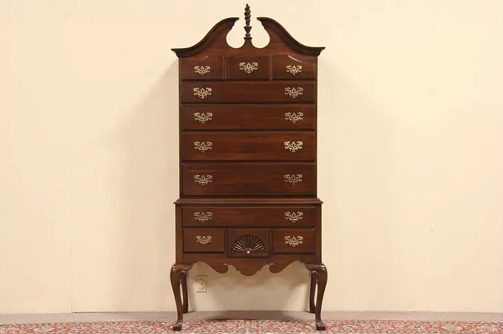 Ethan Allen Cherry Vintage Highboy or Tall Chest on Chest