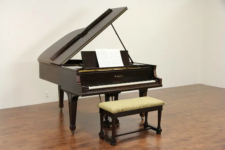 Grand Piano 1923 Mahogany 5' 9" Signed Knabe of Baltimore w/ Bench