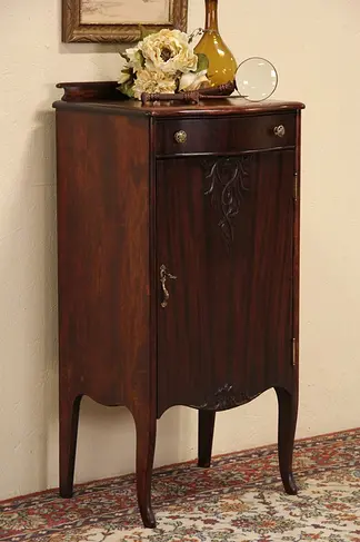 Music Cabinet, 1900 Antique Mahogany
