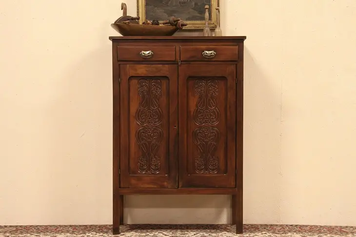 Press Carved Country Jelly Cupboard