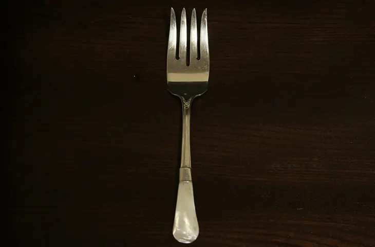 Mother of Pearl Silverware Antique Meat Serving Fork