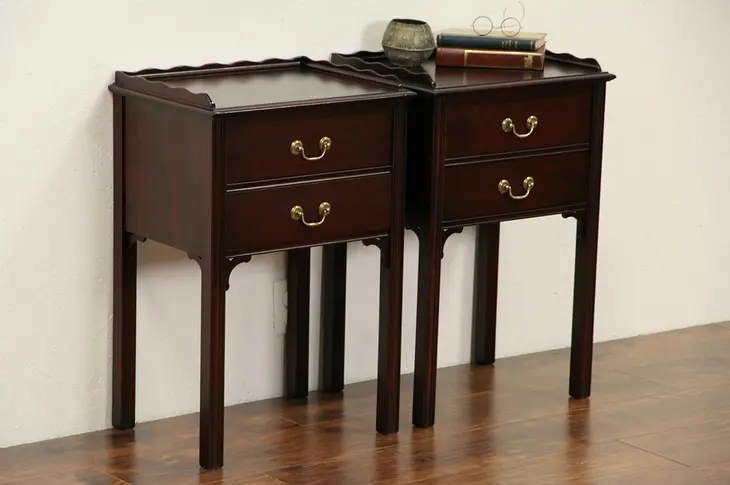 Pair of Traditional 1950's Vintage Nightstands or End Tables