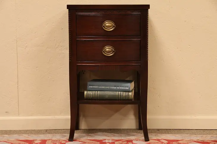 Hickory Mahogany Nightstand or Bedside Table
