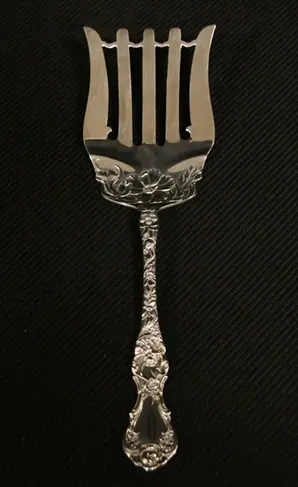 Wallace 1895 Antique Silverplate Meat Serving Fork