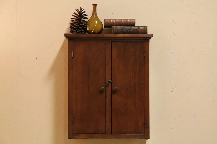Country Pine Antique 1870 Hanging or Counter Top Cupboard