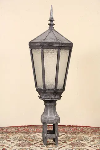 New York City Salvage 1920's Antique Street Light Lamp or Lantern