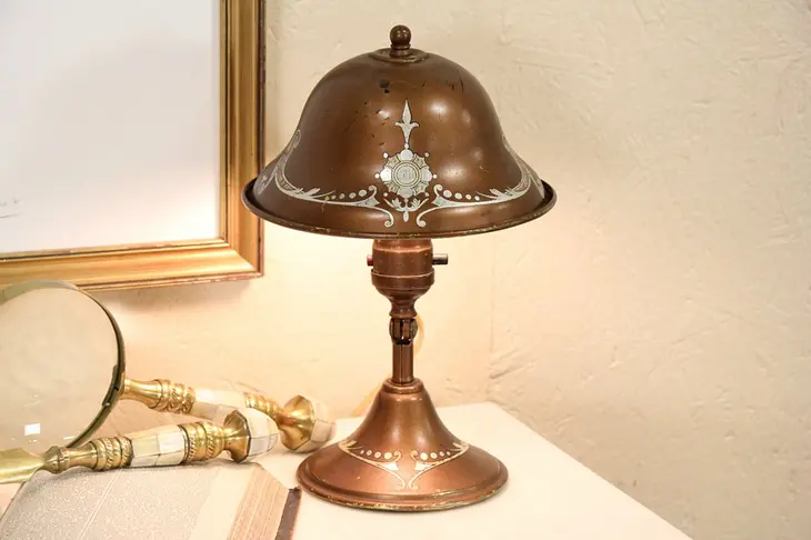 Greist Juniorlite Copper 1915 Antique Wall Sconce, Lamp or Clamp Light