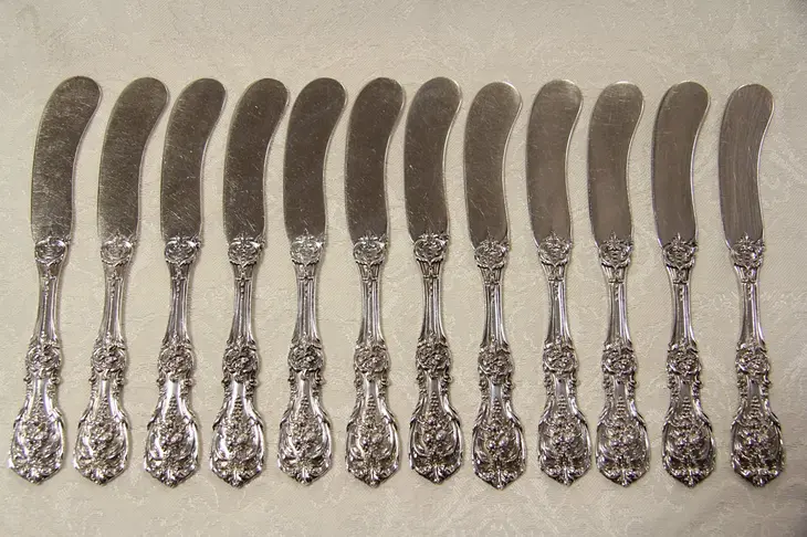 Francis I Sterling Silver Set of 12 Butter or Appetizer Knives by Reed & Barton