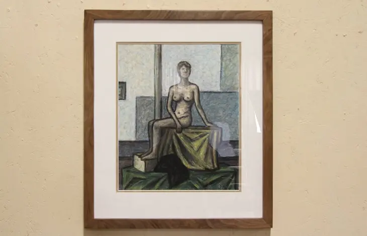 Nude No. 1, Original Oil Pastel Painting, Signed Bruce Bodden 2010