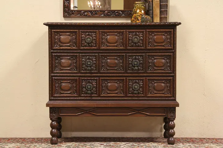 Spanish Colonial Dresser or Hall Chest