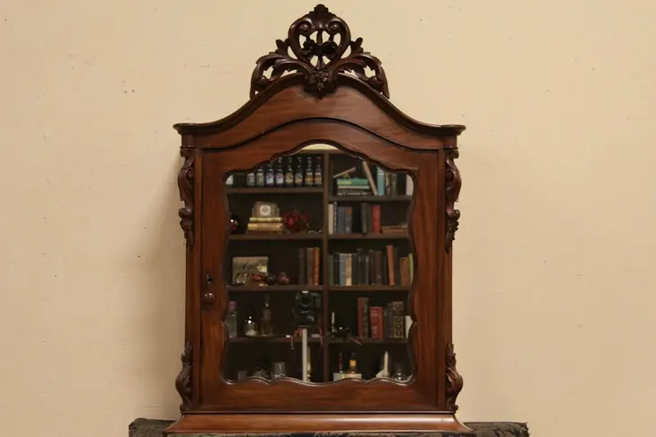 Hanging or Table Top 1870 Mahogany Cabinet
