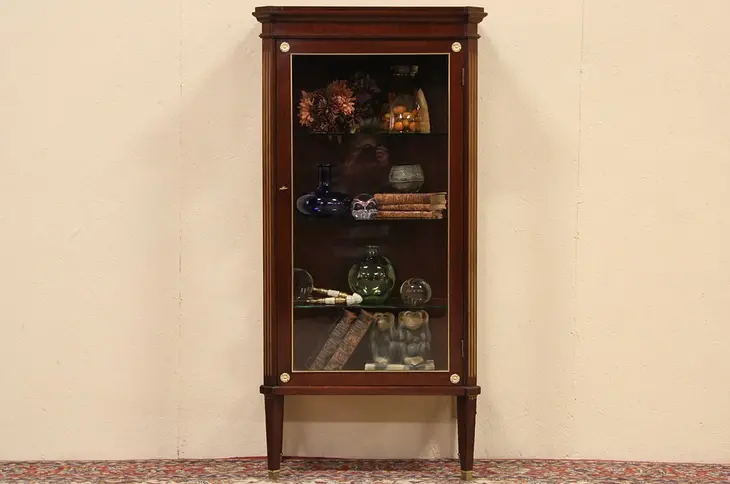 Swedish Vintage Mahogany Vitrine or Curio Display Cabinet