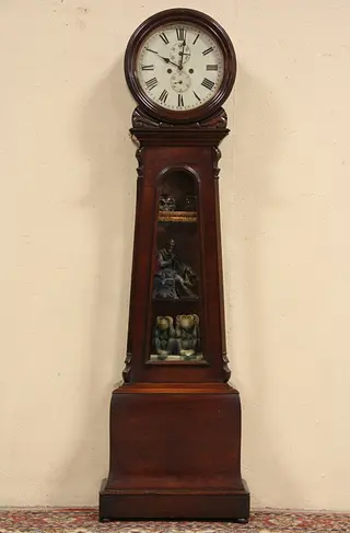 Coatbridge Scotland Tall Case Grandfather 1860 Clock, Quartz Movement
