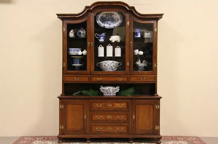 German Biedermeier 1825 Sideboard China Cabinet or Bookcase