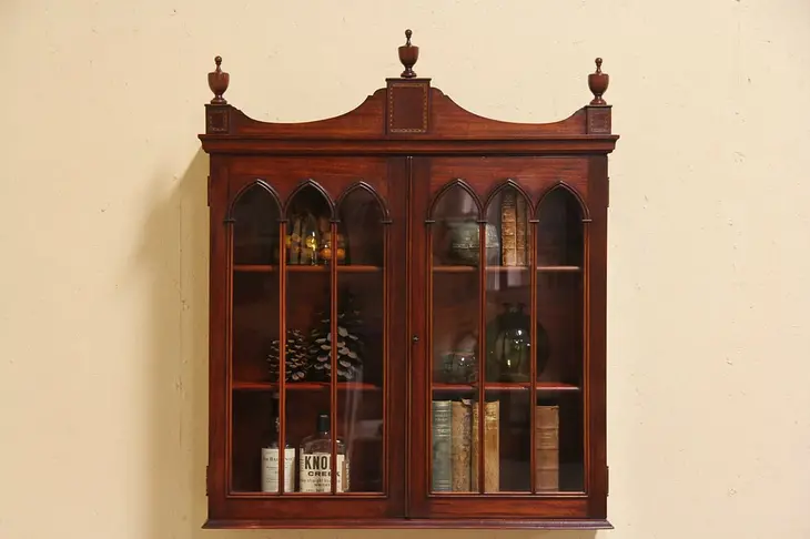Counter Top or Hanging 1900 Bookcase or Display Cabinet