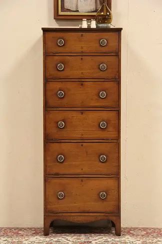 English Antique 1870 Dropfront Chest or File Cabinet