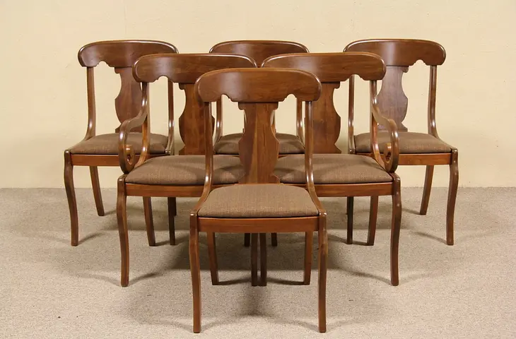 Set of 6 Empire Cherry 1940 Vintage Dining Chairs