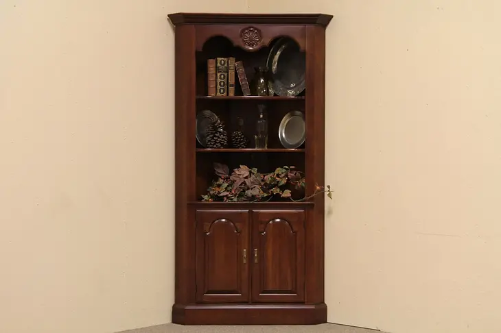 Cherry Traditional Vintage Corner Cabinet