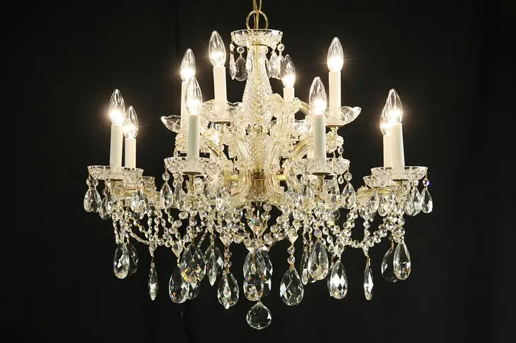 Maria Theresa 12 Candle Vintage Strass Crystal Chandelier