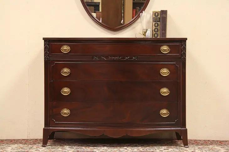 Federal 1940's Mahogany Linen Chest or Dresser