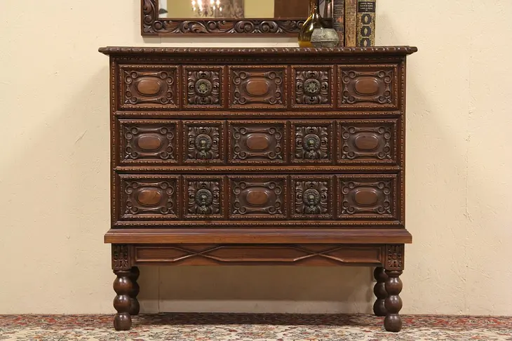 Spanish Colonial Hall Chest or Dresser