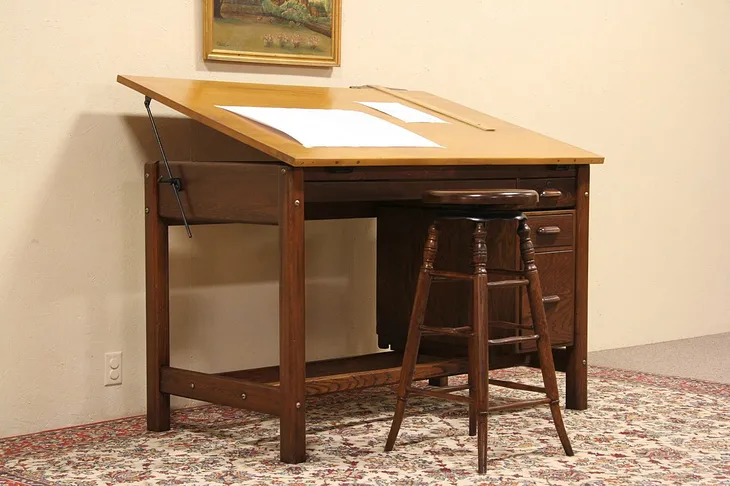 Hamilton Adjustable Drafting, Architect or Artist Desk
