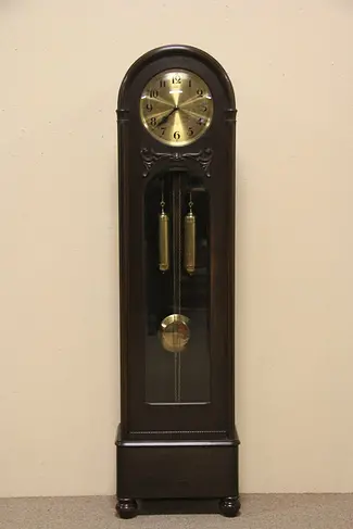 Oak 1910 Antique Germany Tall Case Grandfather Clock