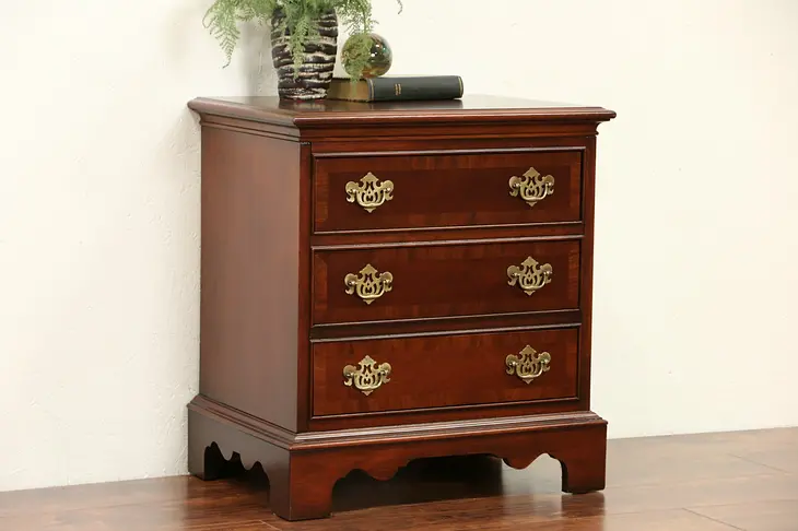 Traditional Small Vintage Chest or Nightstand, Signed Dixie