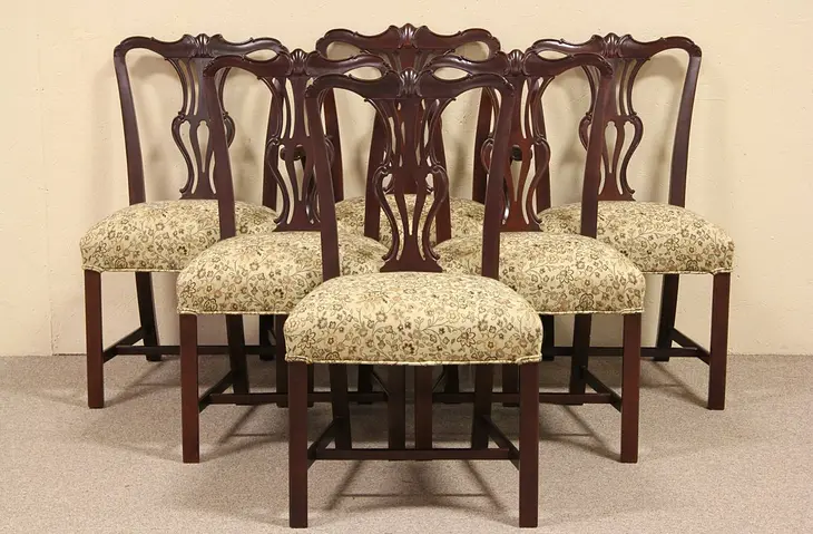 Set of 6 Georgian Vintage Dining Chairs