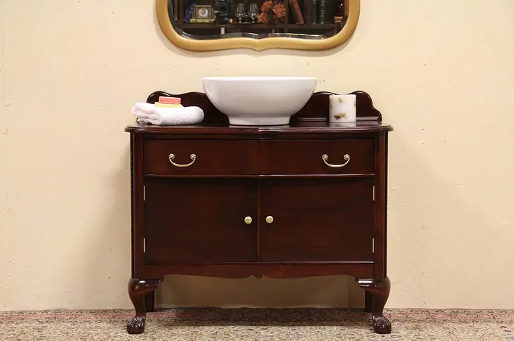 Mahogany Commode, Chest or Vessel Sink Vanity