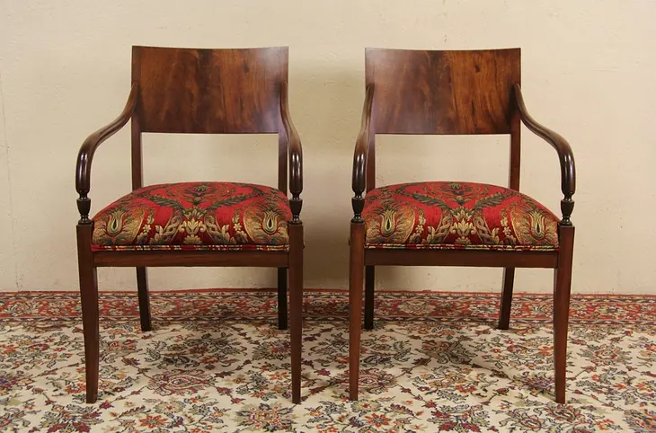 Pair of 1950's Vintage Chairs, Newly Upholstered