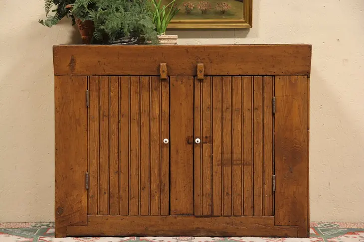 Country Pine Wainscoting Early 1900's Antique Dry Sink