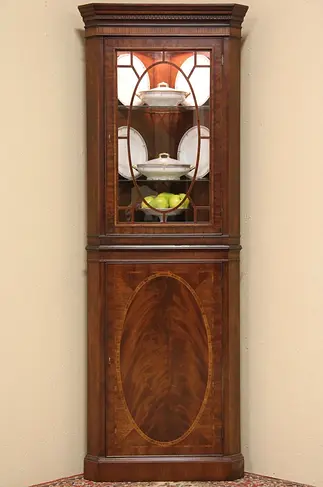 Georgian Vintage Mahogany Corner Cabinet