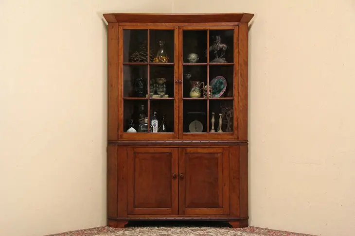 Cherry Pennsylania 1850's Antique Corner Cabinet