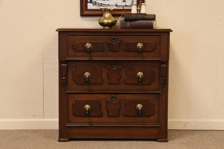 Victorian 1870's Antique Chest or Commode