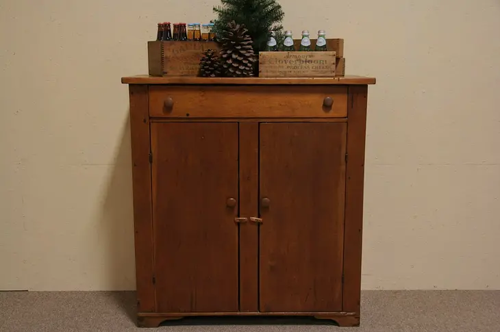 Country Pine Primitive Antique 1870 Jelly Cupboard