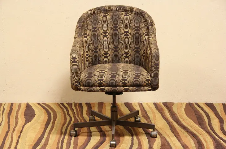 Helikon Vintage Swivel Desk Chair, Newly Upholstered