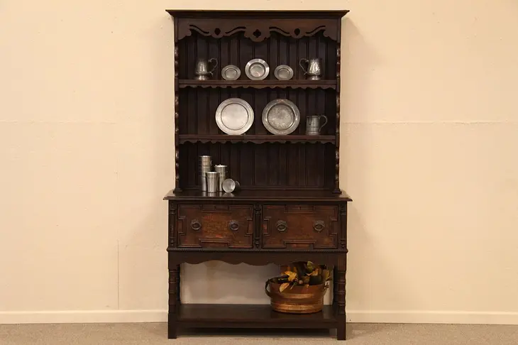 Oak Welsh Dresser or Pewter Cupboard