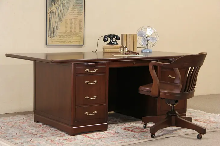 Executive 1960 Vintage Conference Desk, Leopold of Chicago