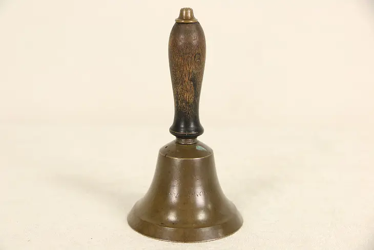 Bronze 1900 Antique Hand Bell, 5 3/4" A Pitch