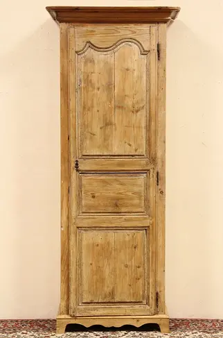 French Pine Bonnetiere or Armoire - Antique