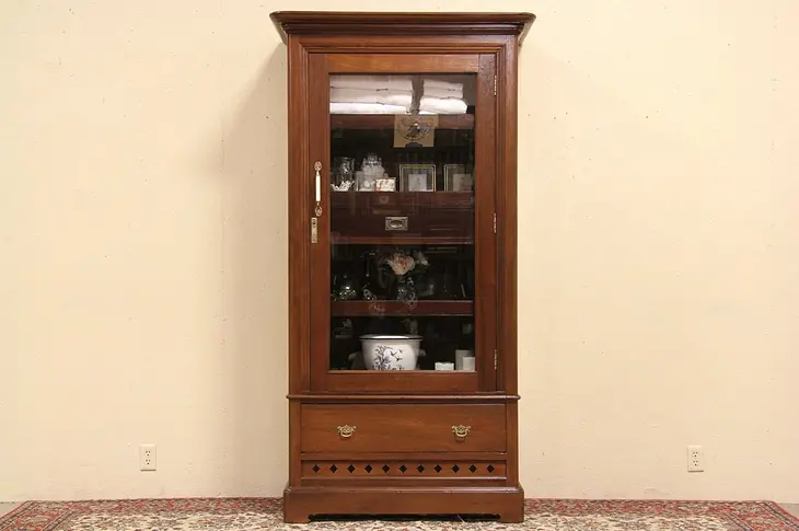 Armoire 1870 Cabinet, Glass Door